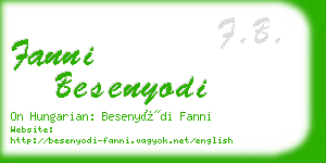 fanni besenyodi business card